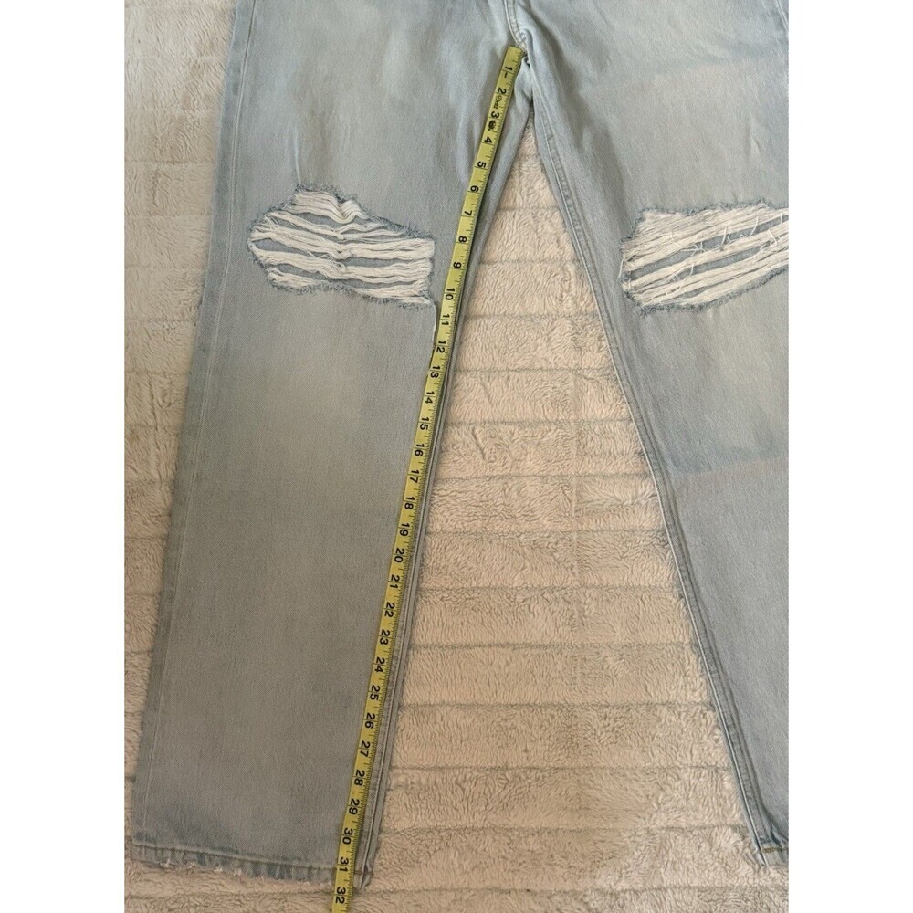 RE/DONE Loose Acqua Destroy Straight Leg Jeans Size 28 – Retail $325 NWT - Picture 9 of 10